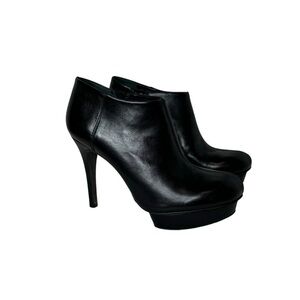 Tory Burch Cidnay Black Platform Booties Black Leather 39 6.5